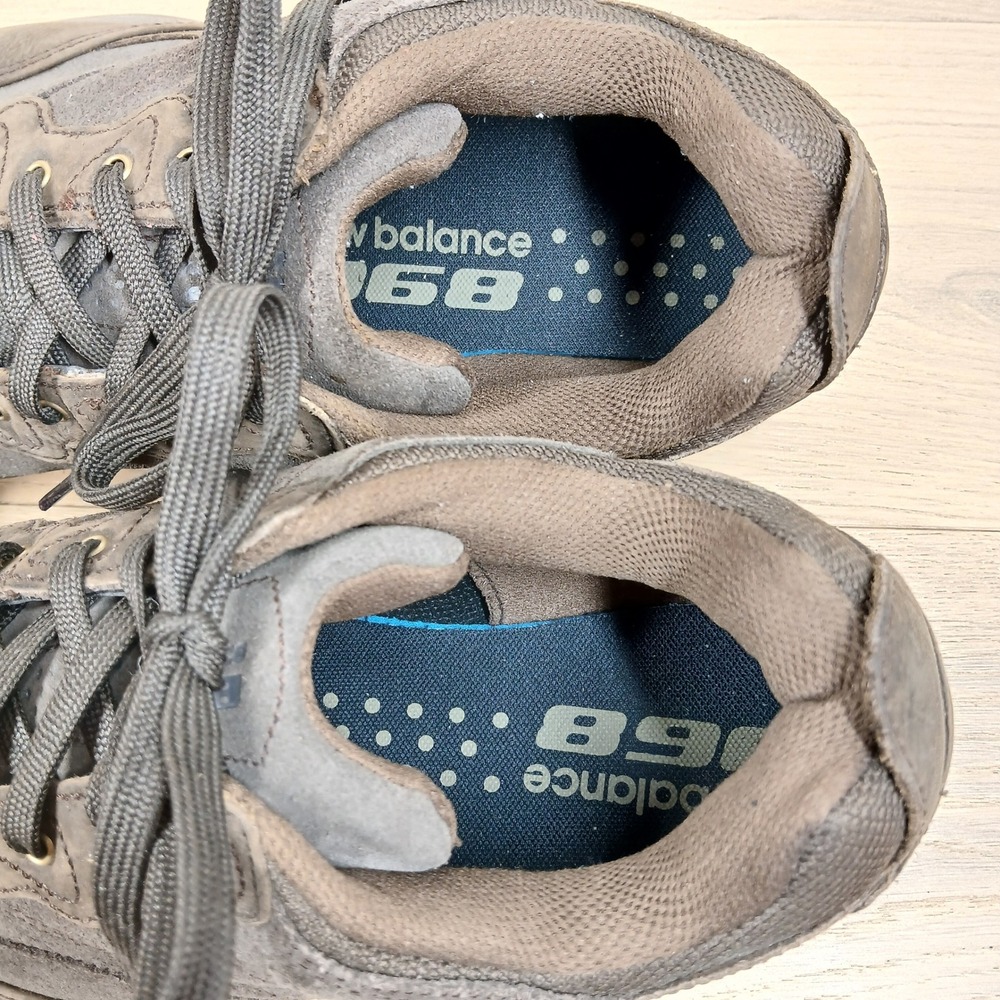 New Balance 968 Sneakers Men 10.5 Brown Leather Comfort Orthopedic Walking Shoes - Picture 9 of 11